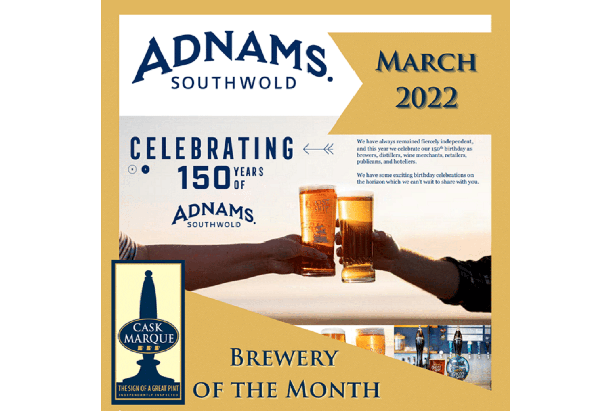 Adnams is our Brewery of the Month in March